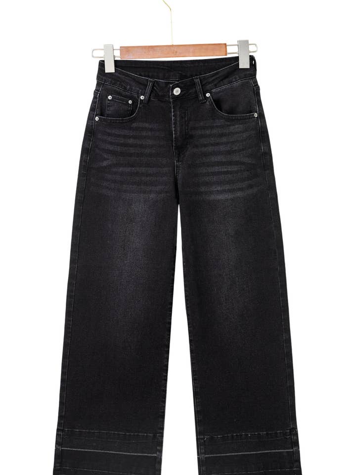 Lovesoft - Venta al por mayor Vaqueros - Mujer - Vaqueros de pierna recta suelta de cintura alta en bruto7