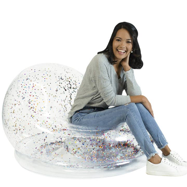 AirCandy Inflatable Multi-Color Glitter Chair for wholesale by PoolCandy