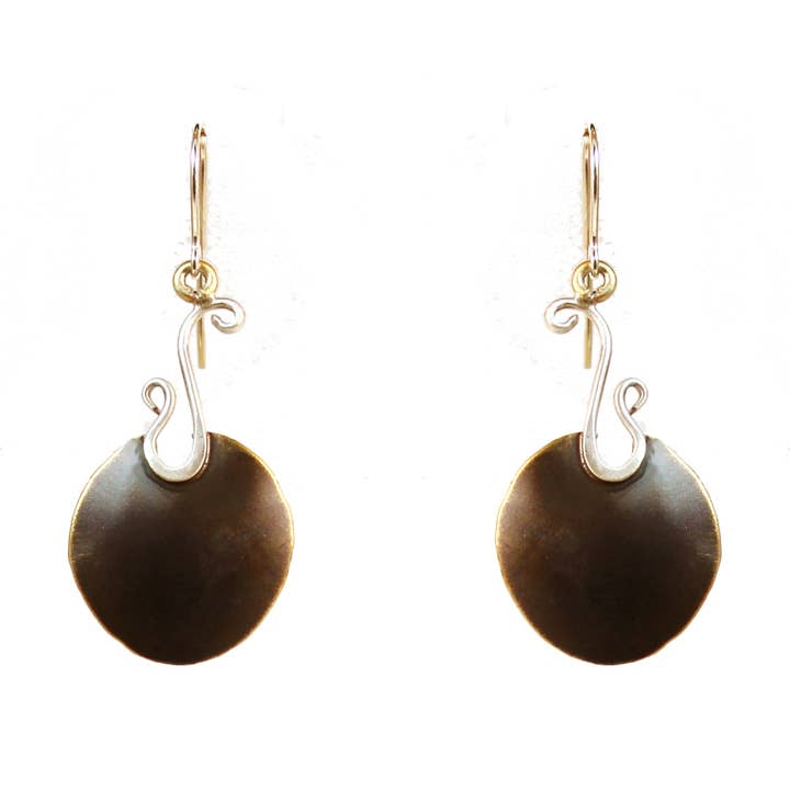 Whitney Designs Ltd. - Wholesale Dangle Earrings - Brass and Sterling Silver Silver and Shadows Earrings