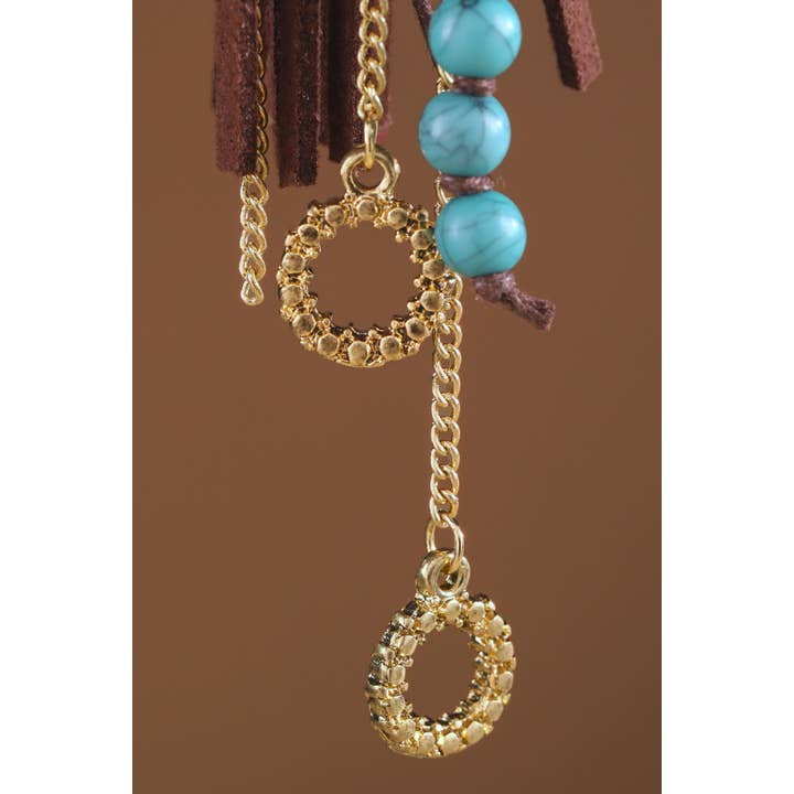 Urbanista - Wholesale Pendant/Charm Necklace - Western Suede Necklace with Semi-Stone