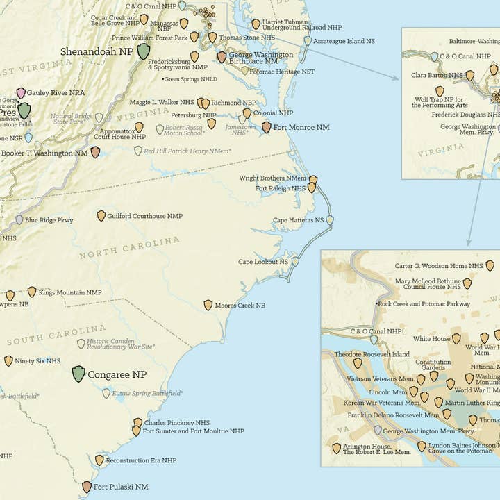 Best Maps Ever - Wholesale Poster - US 433 National Park System Units Map 24x36 Poster6