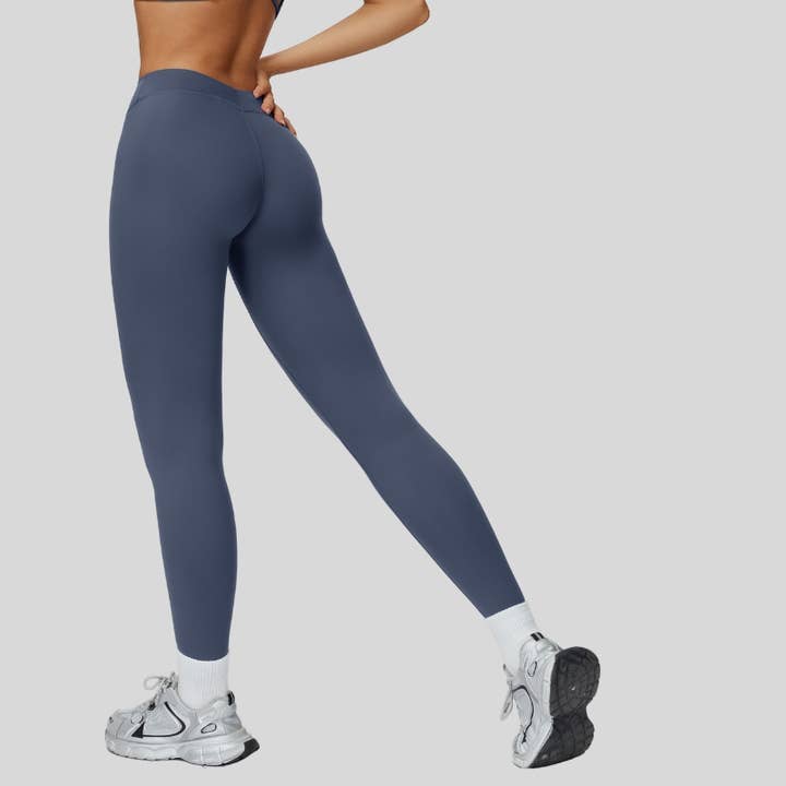 WONDERXFANS - Wholesale Athletic/Lounge Leggings - Women's - High-waisted V-neck leggings at the back2