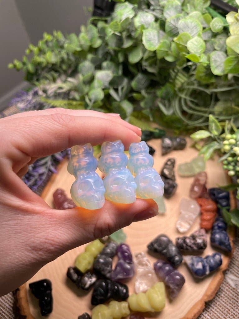 Copper Ashes - Wholesale Spiritual Stone/Crystal - Crystal Skull with Owl24