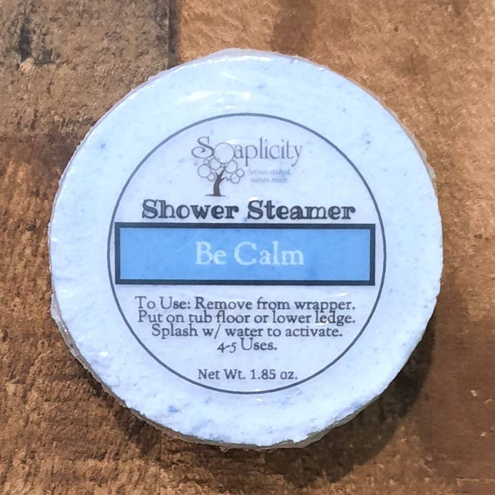 Be Calm Shower Steamer for wholesale by Soaplicity