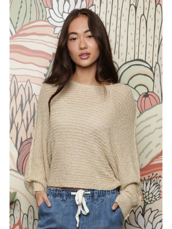 ANGIE - Wholesale Knit Sweater - Women's - XHQ18-ASIS OPEN KNIT LIGHT WEIGHT PULLOVER SWEATER12