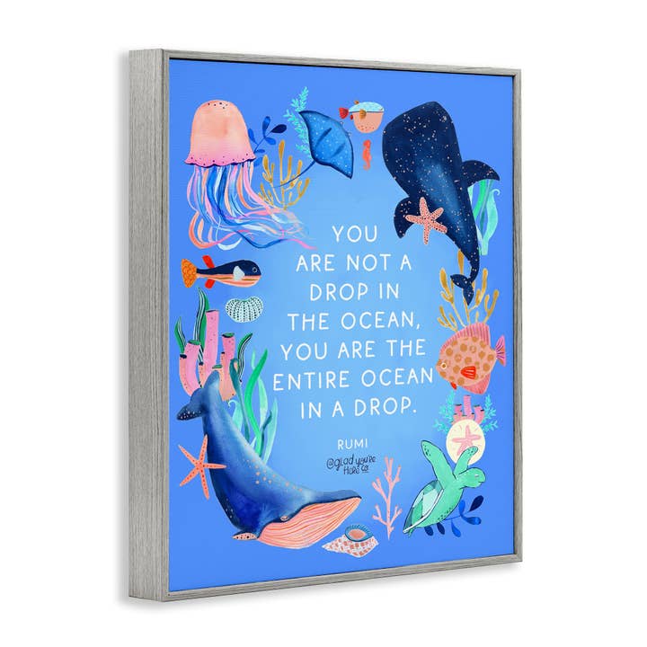 Stupell Industries - Wholesale Wall Sign - Entire Ocean In A Drop - Framed Wall Art14