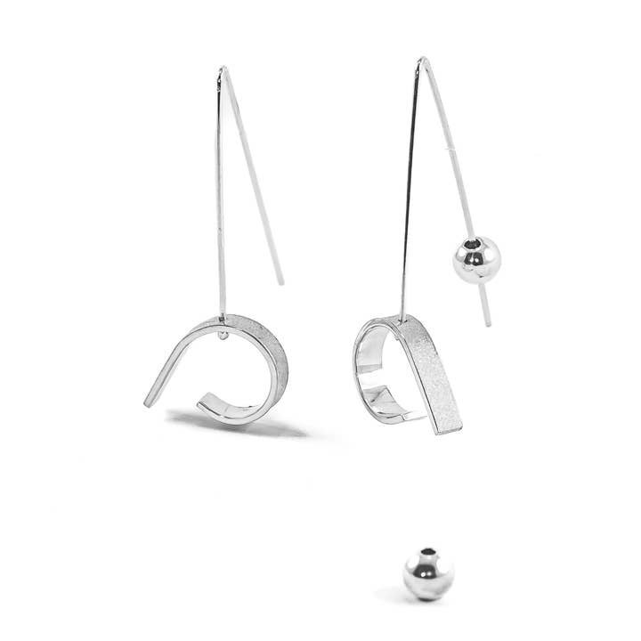 Mini Asym Earrings, modern minimalist everyday earrings for wholesale by AW | MW