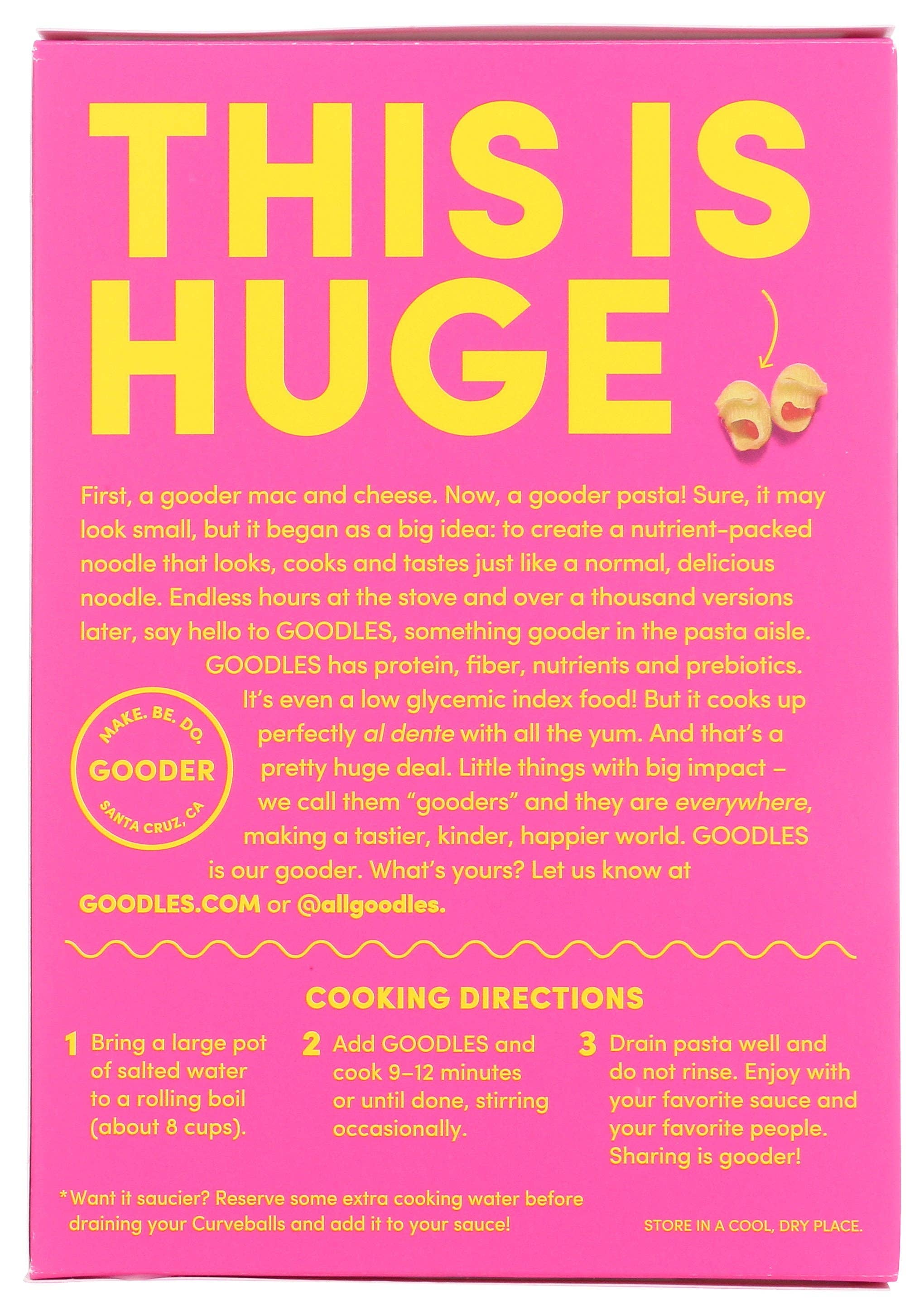 Everyday Supply Co - Wholesale Pasta - GOODLES PASTA PIPETTE CURVEBALLS - Case of 121