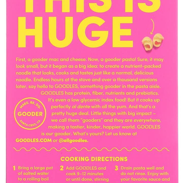 Everyday Supply Co - Wholesale Pasta - GOODLES PASTA PIPETTE CURVEBALLS - Case of 121