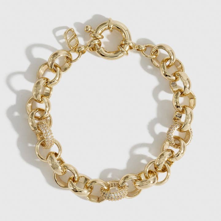 Pulsera Pavé Rolo Maximalista para venta al por mayor de DRAE COLLECTION