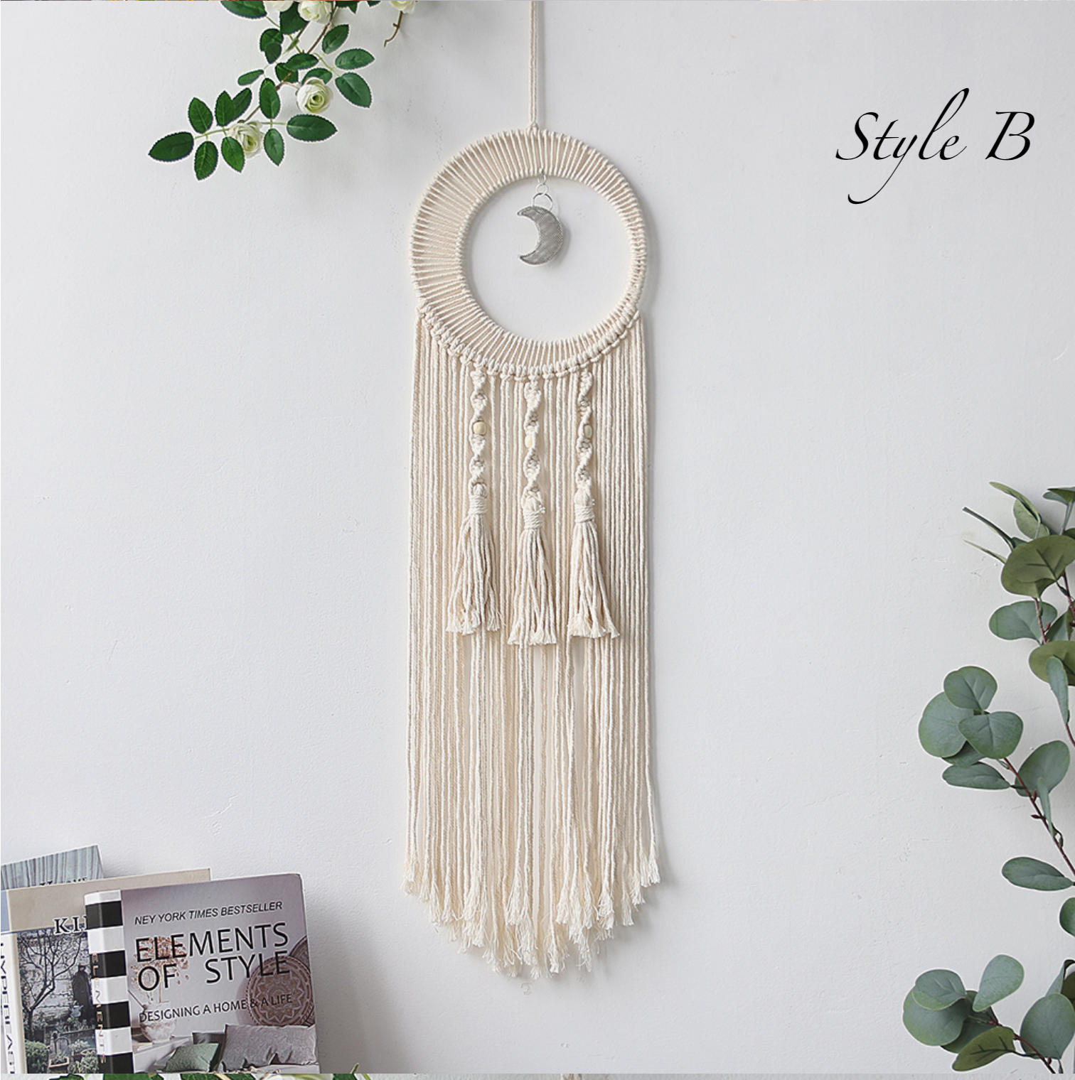 Crystolver (We Cover All Import Fees) - Wholesale Dream Catcher - Bohemian Macrame Moon Sun Dreamcatcher1