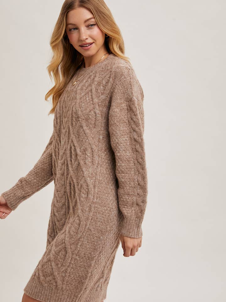 Bluivy - Wholesale Dress - Women's - CABLE KNIT SWEATER MIDI DRESS15