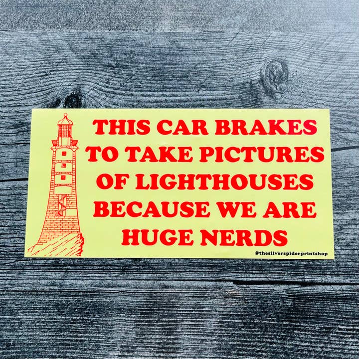 The Silver Spider - Wholesale Sticker - Funny brakes for pictures of lighthouses Bumper Sticker