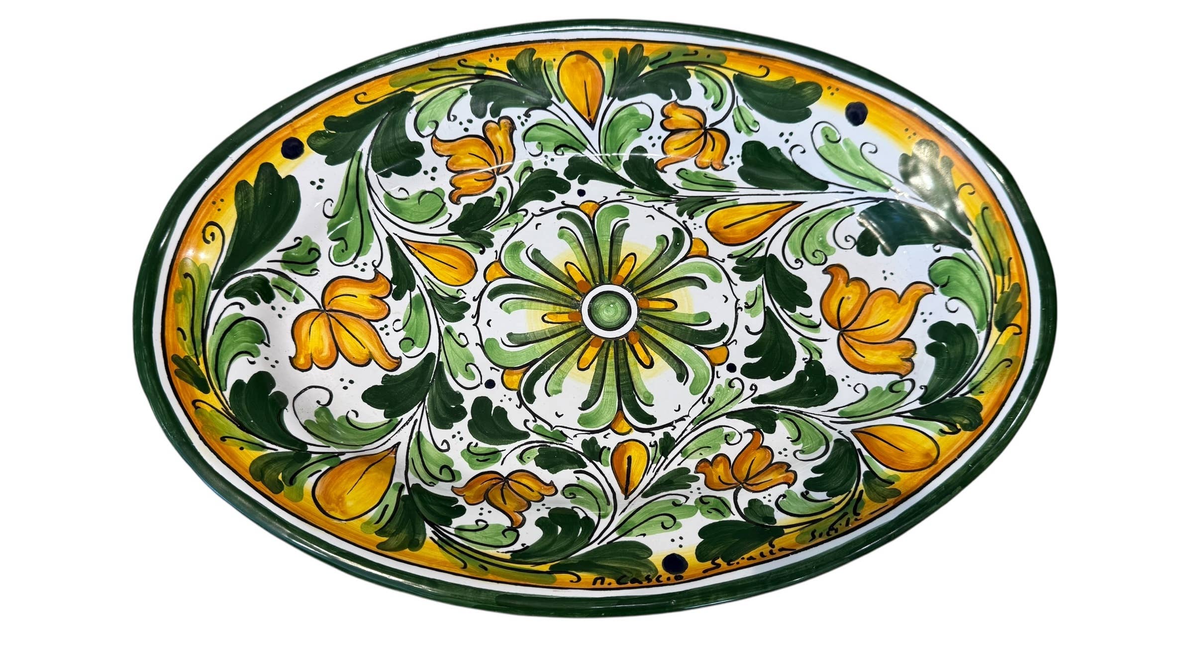 Euro Ceramica Home | ClayBarn - Wholesale Platter - Exclusively on Faire - Sicilia Hand Painted Serving Platter3