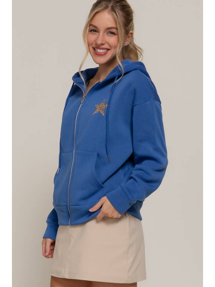 Active Basic | Active USA - Wholesale Hoodie - Women's - Long Sleeve Front & back Print Zip-Up Hoodie Jacket7