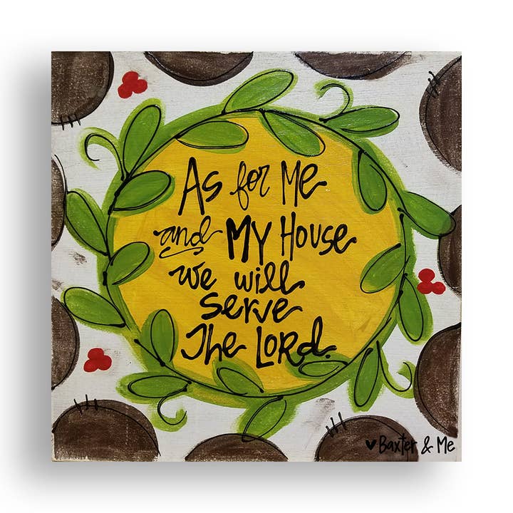 We Will Serve The Lord - Wrapped Canvas, 12" x 12" for wholesale by Baxter & Me