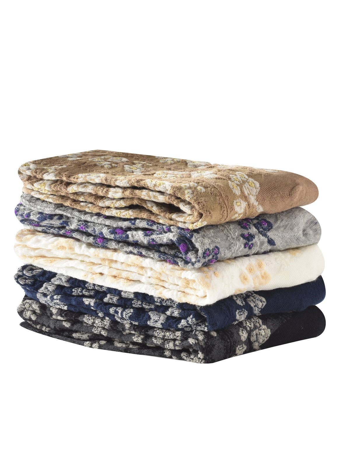 Funkyrel® Atzbranding Limited – wholesale Strumpor - Dam – Rufia - Vintage blommiga strumpor i hovstil, mid-vad längd15