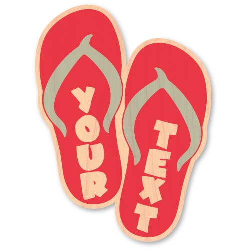 Morris Magnets - Wholesale Sticker - Wood Sticker - Flip Flops