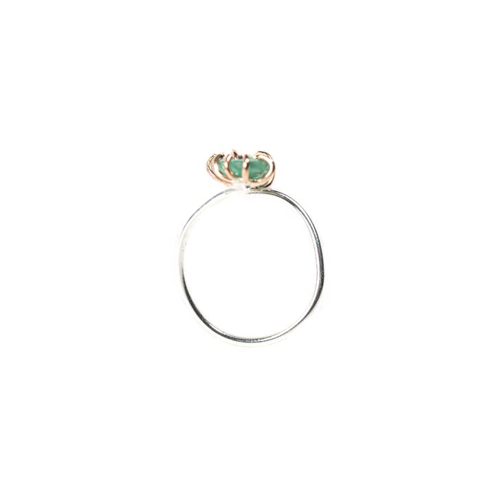 Made Designs - Wholesale Single Stone/Solitaire Ring - 14K Gold Filled Emerald Stone Infinity Ring1
