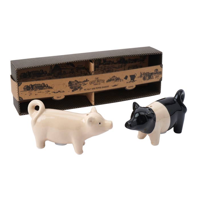 CGB Giftware - Wholesale Salt & Pepper Shaker Set - Great British Pork Co. Pig Shakers