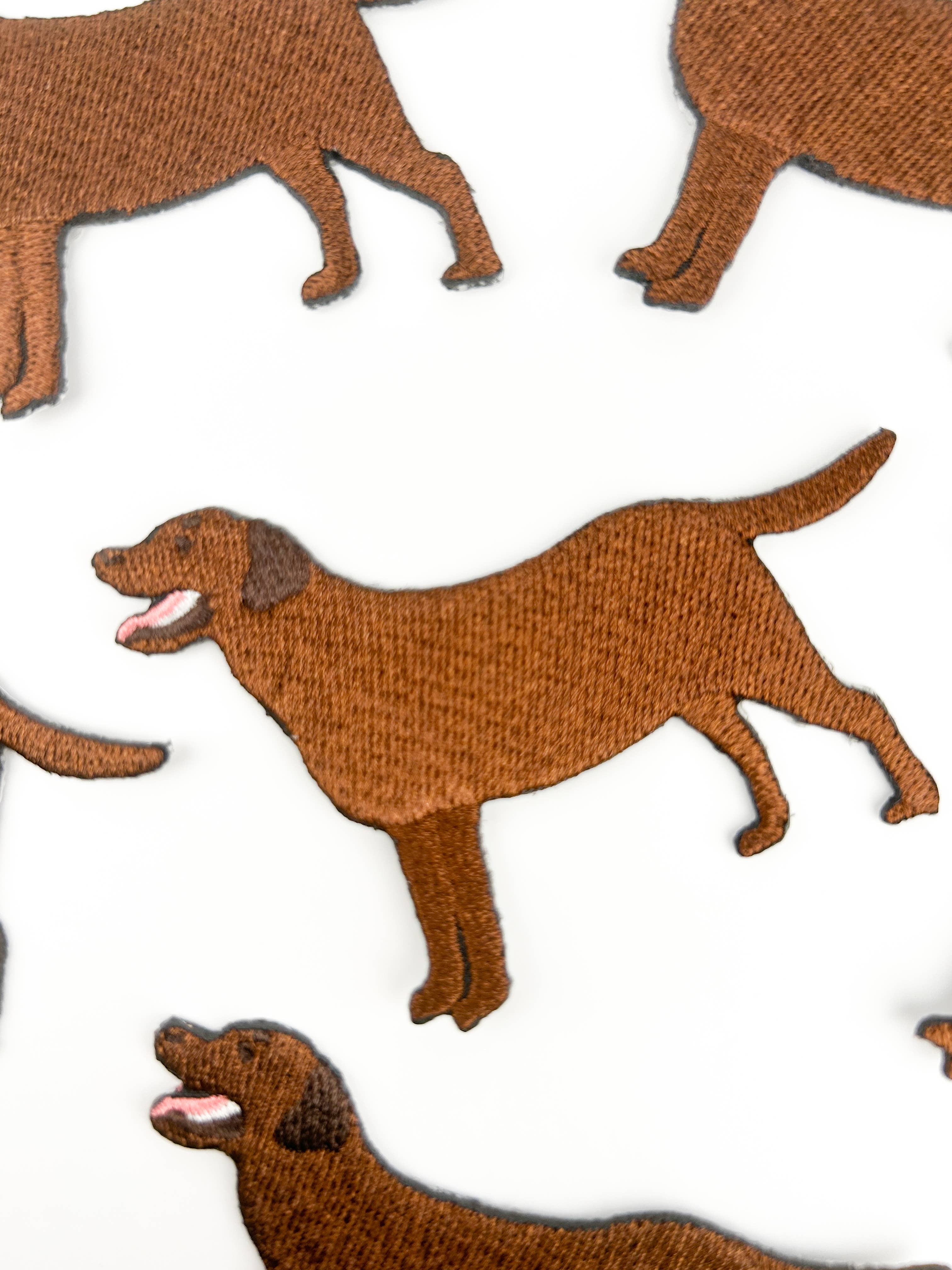 Field Trip Threads - Wholesale Patch - Chocolate Labrador Embroidered Iron On Patch | Dog Patch Lab3