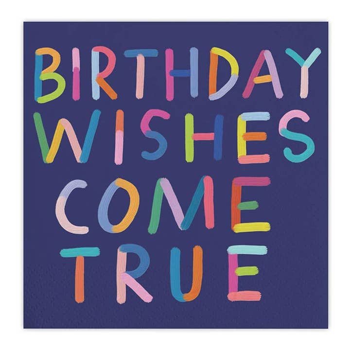 Angle - Wholesale Disposable Napkin - 5" Bev Napkins-Wishes Come Tru