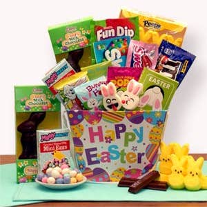 Hoppy Bunny Treats Easter Gift Basket for wholesale by Gift Basket Drop Shipping