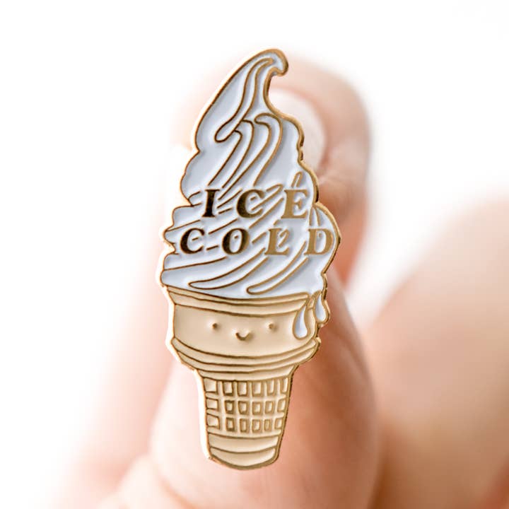 NEW! ** Ice Cold Ice Cream Soft Serve Soft Enamel Lapel Pin for wholesale by ILOOTPAPERIE