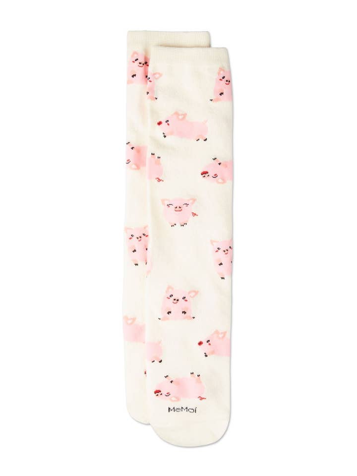Ivory Miss You Pig Time Crew Sock for wholesale on Faire3