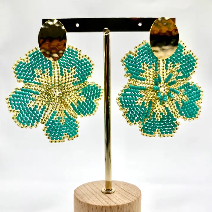 Bellalu Jewelry and Accessories - Wholesale Dangle Earrings - Handmade Corazón Flower Colombian Earrings2