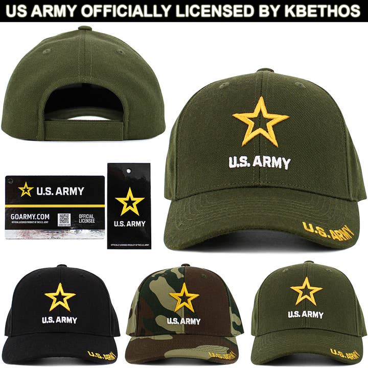 KBETHOS - Wholesale Baseball Cap - Men's - US ARMY Constructed Baseball Cap Velcro Closure