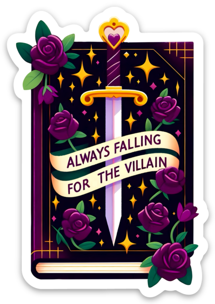 June Apothicarie - Vente Autocollant - Autocollant Bookish Toujours tomber amoureux du méchant1