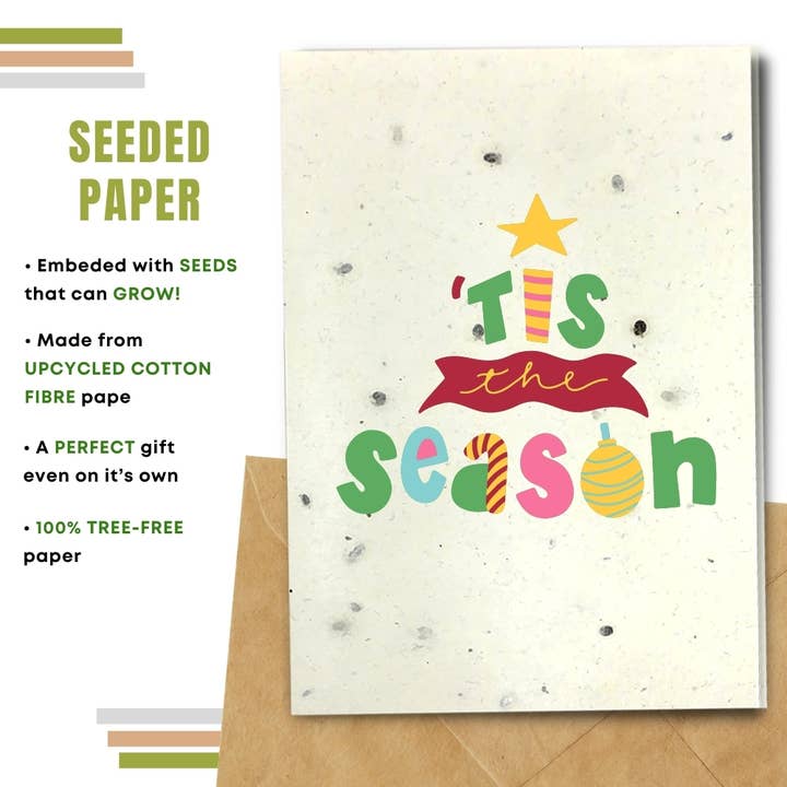 REMOVED BRAND - Wholesale Christmas Card - Handmade Seed & Other Paper Types Christmas Greeting Card