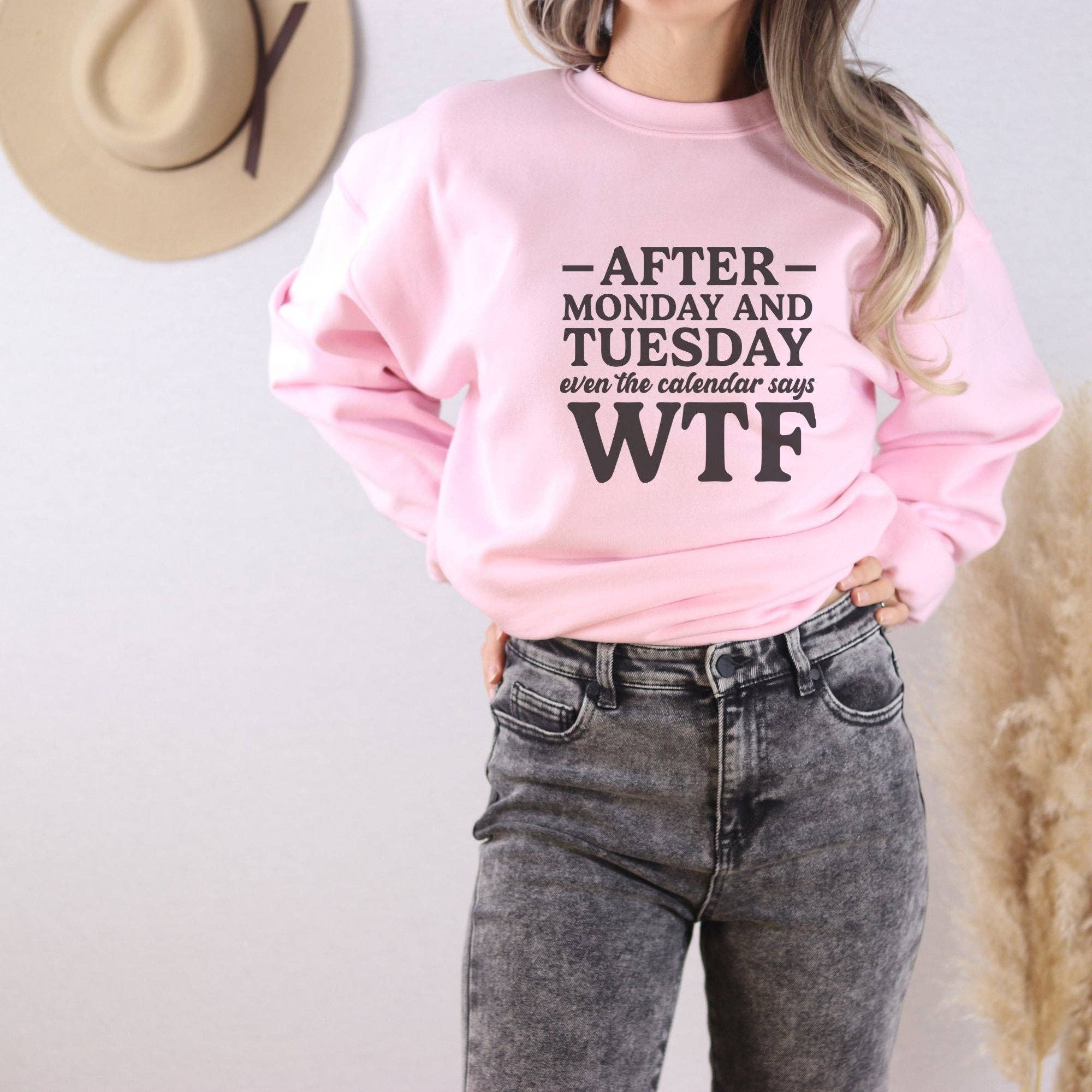 Trendznmore - Modern Graphic Apparel - Wholesale Graphic Sweatshirt - Women's - WTF Week Crewneck Sweatshirt7