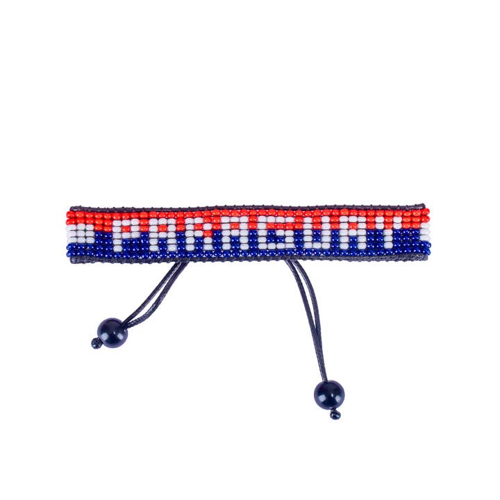 Paraguay Flag Beaded Bracelet – Handmade Adjustable Boho Wristband | World Cup 2026 Soccer Fan Gear | Support Team Paraguay | Gift for Men & Women for wholesale by Fahari Luxury