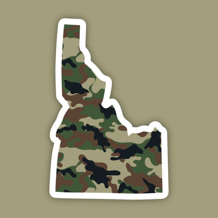 Idaho Camo State Sticker for wholesale by The State Stickers