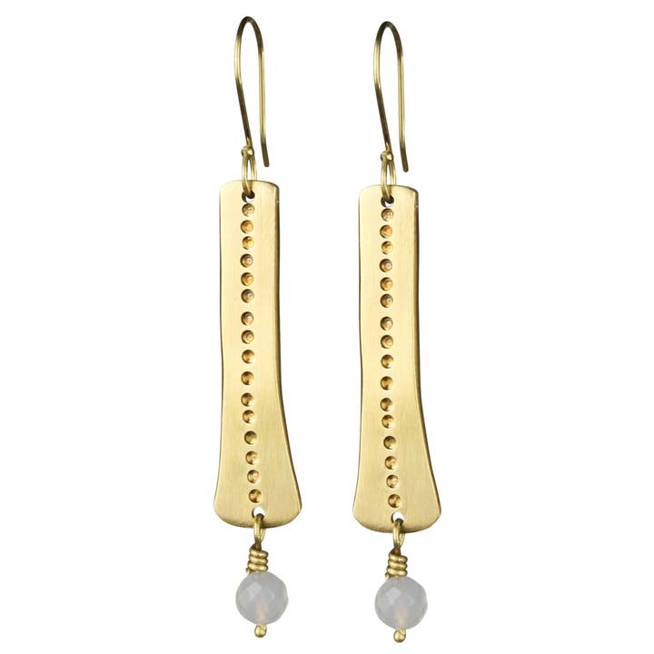 Pendiente Lengüeta Marin, ónix blanco para venta al por mayor de HomArt