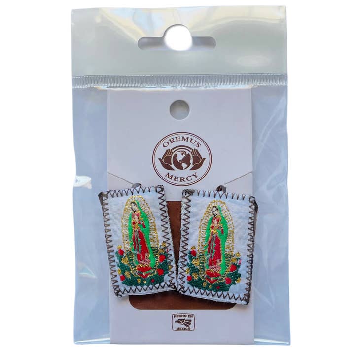 Oremus Mercy - Wholesale Prayer Beads Necklace - Scapular - Our Lady of Guadalupe (COLORFUL) 1.5"1