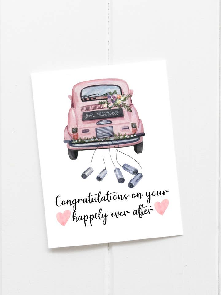 Congrats On Wedding Greeting Card for wholesale by EnchantingSunshine