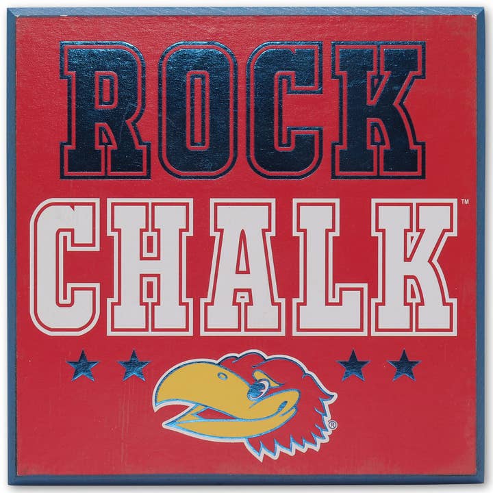 Open Road Brands, LLC - Wholesale Sign - University Of Kansas Rock Chalk Wood Wall Decor