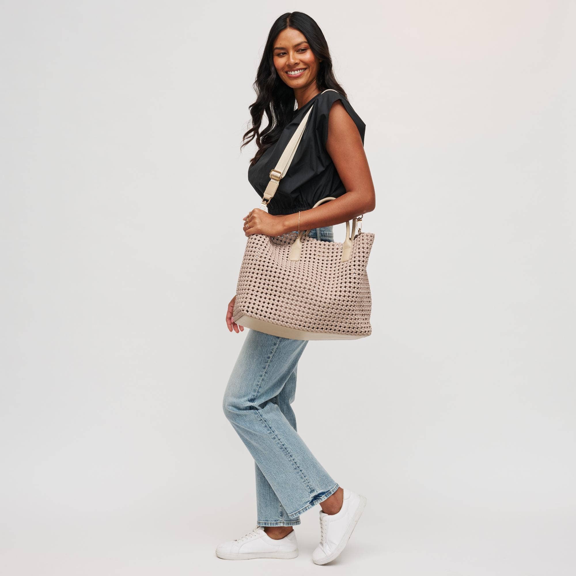 Sol and Selene - Vendita all'ingrosso Borsa tote - Donna - Borsa Grande Intrecciata a Mano Solstice11