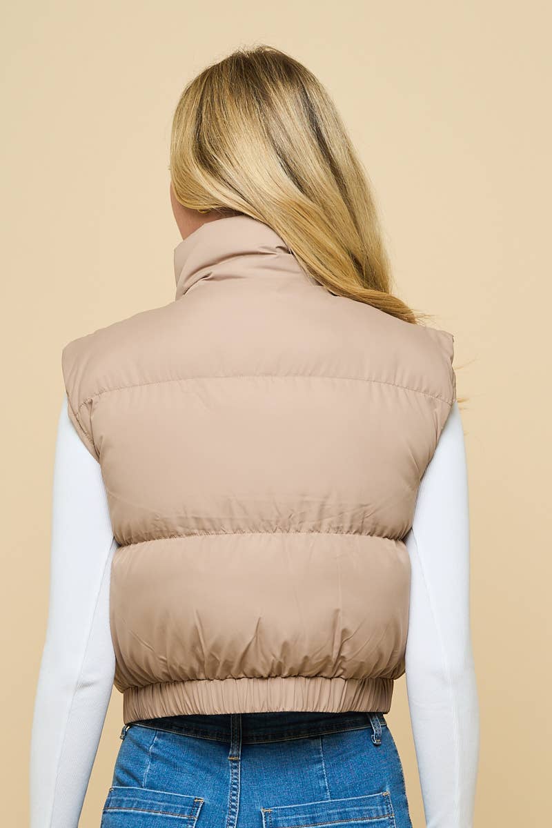 ANWND - Wholesale Jas - Dames - 2458 - Gewatteerd heupvest met hoge kraag15