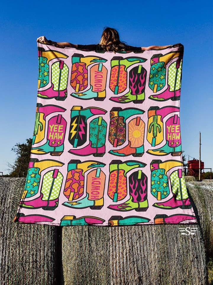 Boot Scootin' Blanket for wholesale by Flying S Company