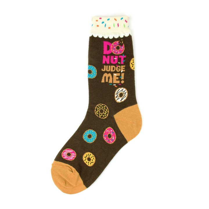 Donut Judge Me Women's Socks for wholesale by Foot Traffic Socks