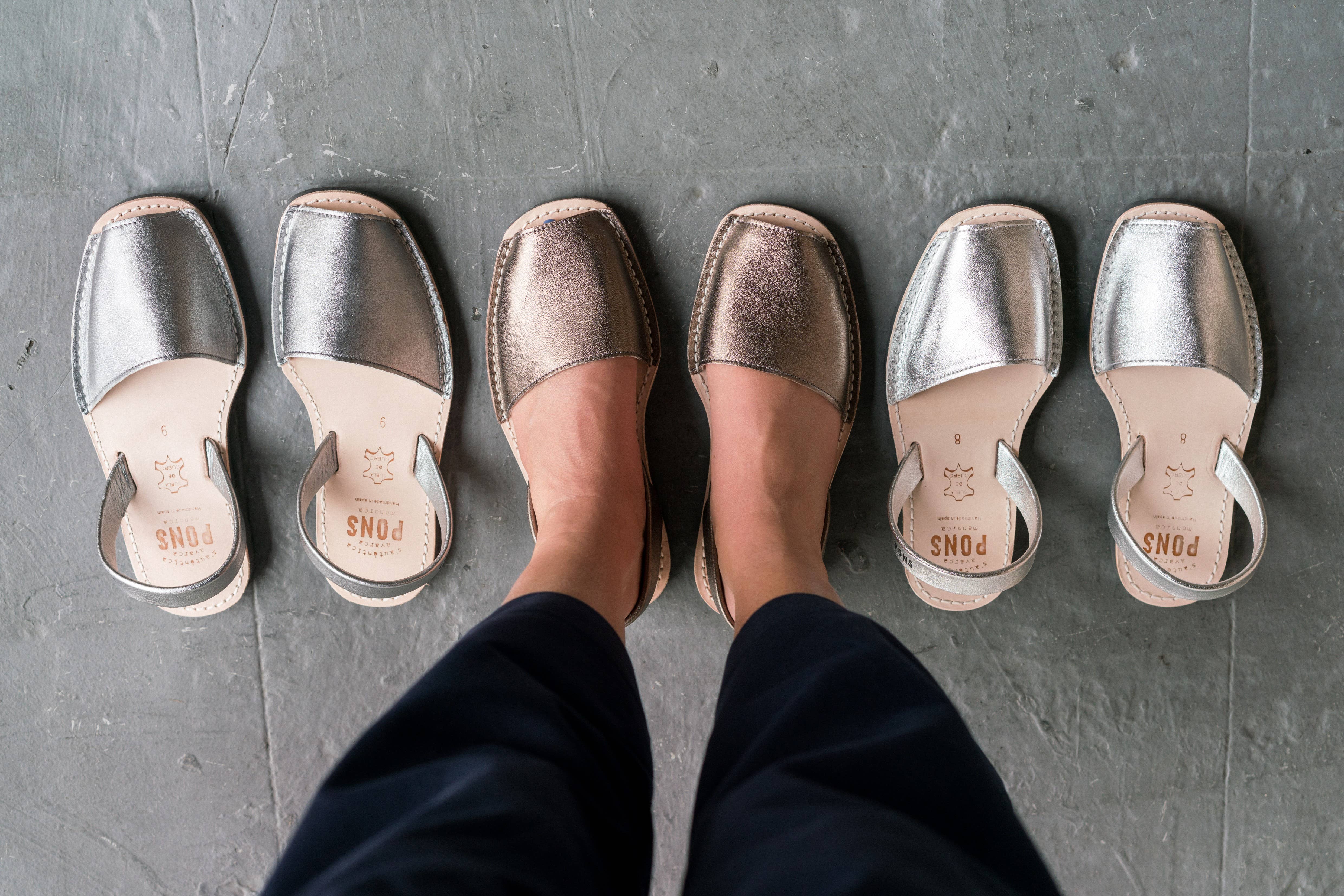 Pons - Wholesale Sandals - Women's - Pons Shoes - Classic Metallic - Pewter2