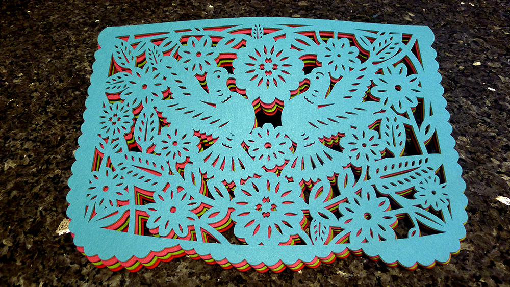 Xochico - Venta al por mayor Manteles individuales - Juegos de manteles individuales de fieltro de doble cara «Papel Picado» (florales)20