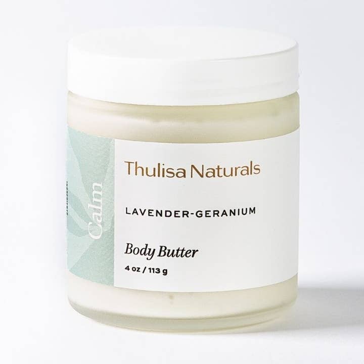Beurre Corporel Aromathérapie Apaisant | Lavande-Géranium pour la vente par Thulisa Naturals | Bath + Body