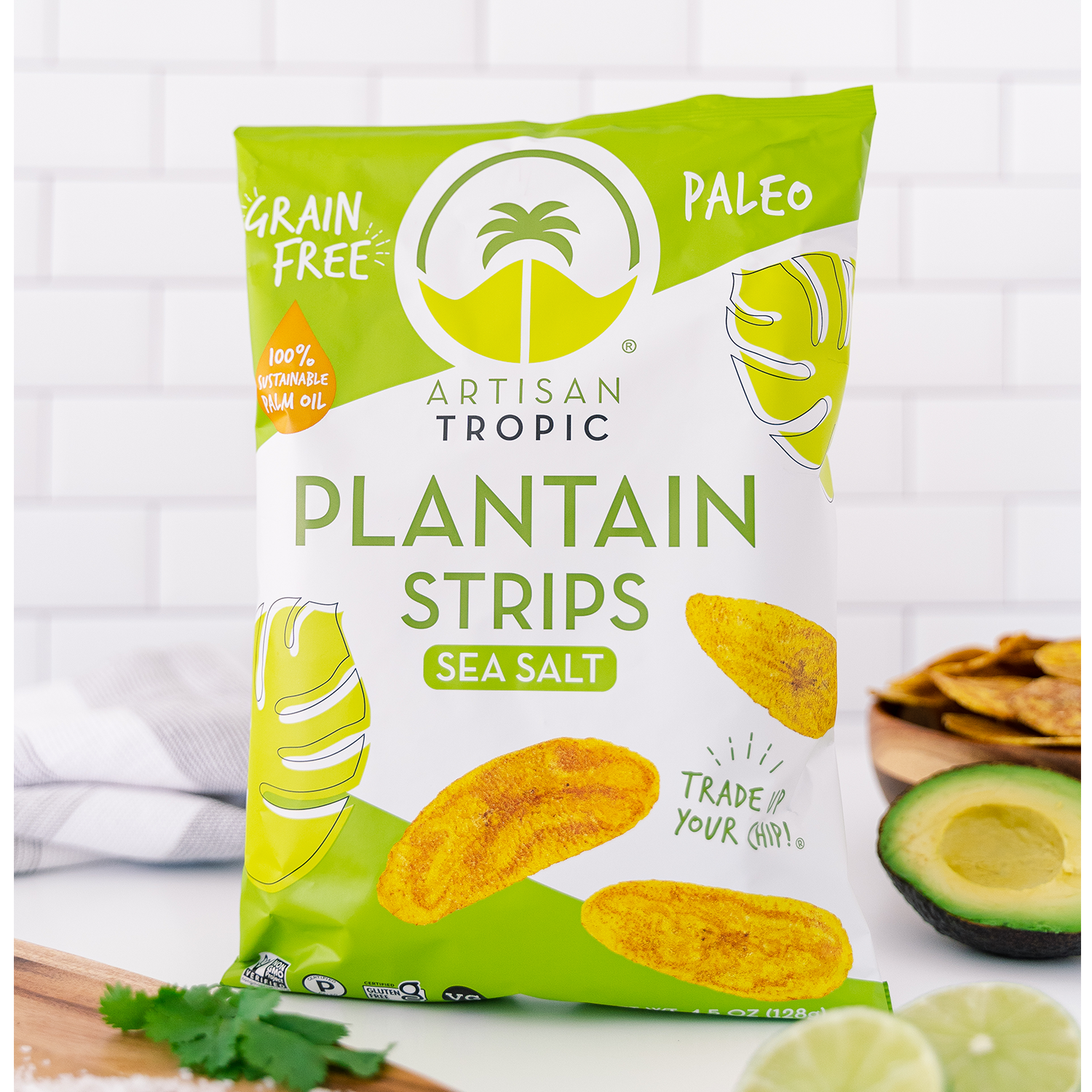 Artisan Tropic - Wholesale Chips - 4.5 oz Plantain Strips: Sea Salt1