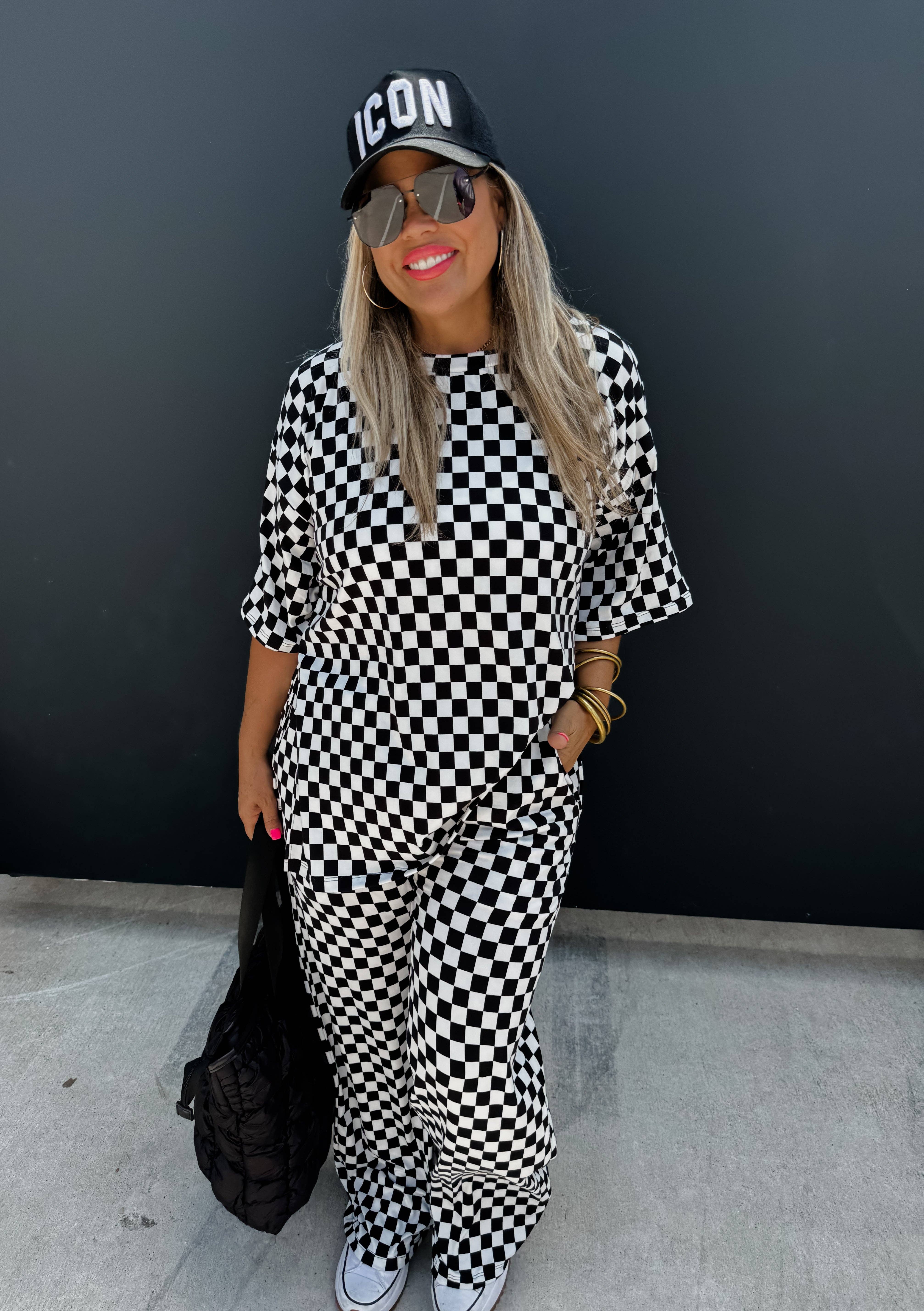 BLAKELEY - Wholesale Pants - Women's - BOLD BLOCK CHECKER PANTS2