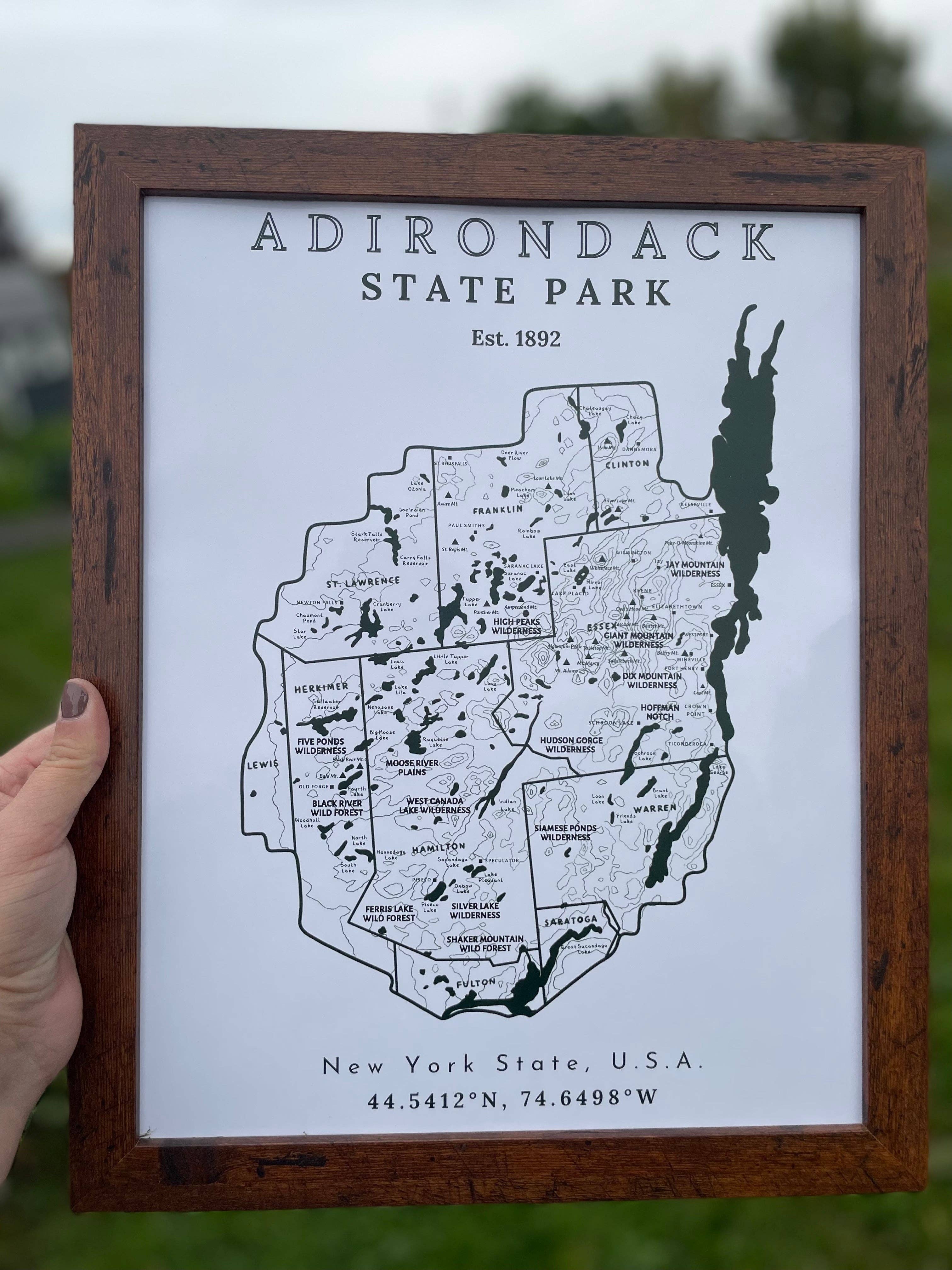 Just Wandering Co. - Wholesale Art Print - Adirondack State Park Print Wall Hanging | New York | North Country Gift, Present | Keene Valley | Adirondack | ADK | Lake Placid | 46er1